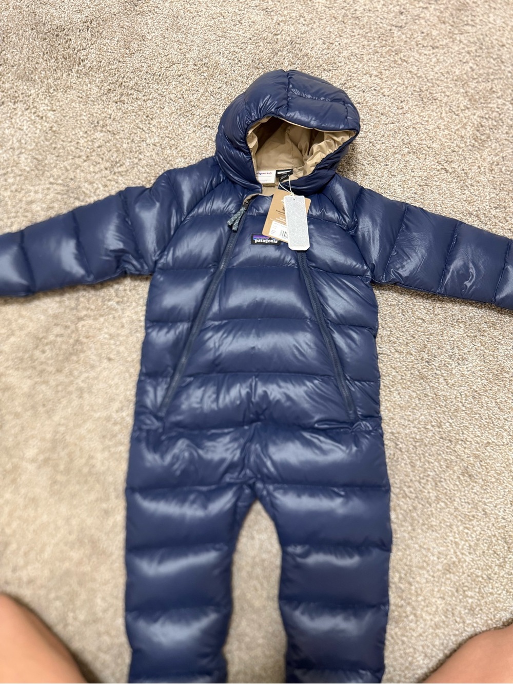 Patagonia Navy Puffer Kids' One-Piece Snowsuit NWT